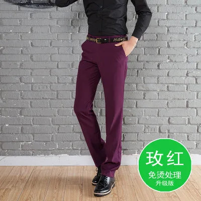 Men's Clothing Male Western-Style Trousers Slim Western-Style Trousers