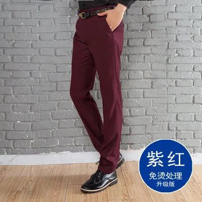 Men's Clothing Male Western-Style Trousers Slim Western-Style Trousers