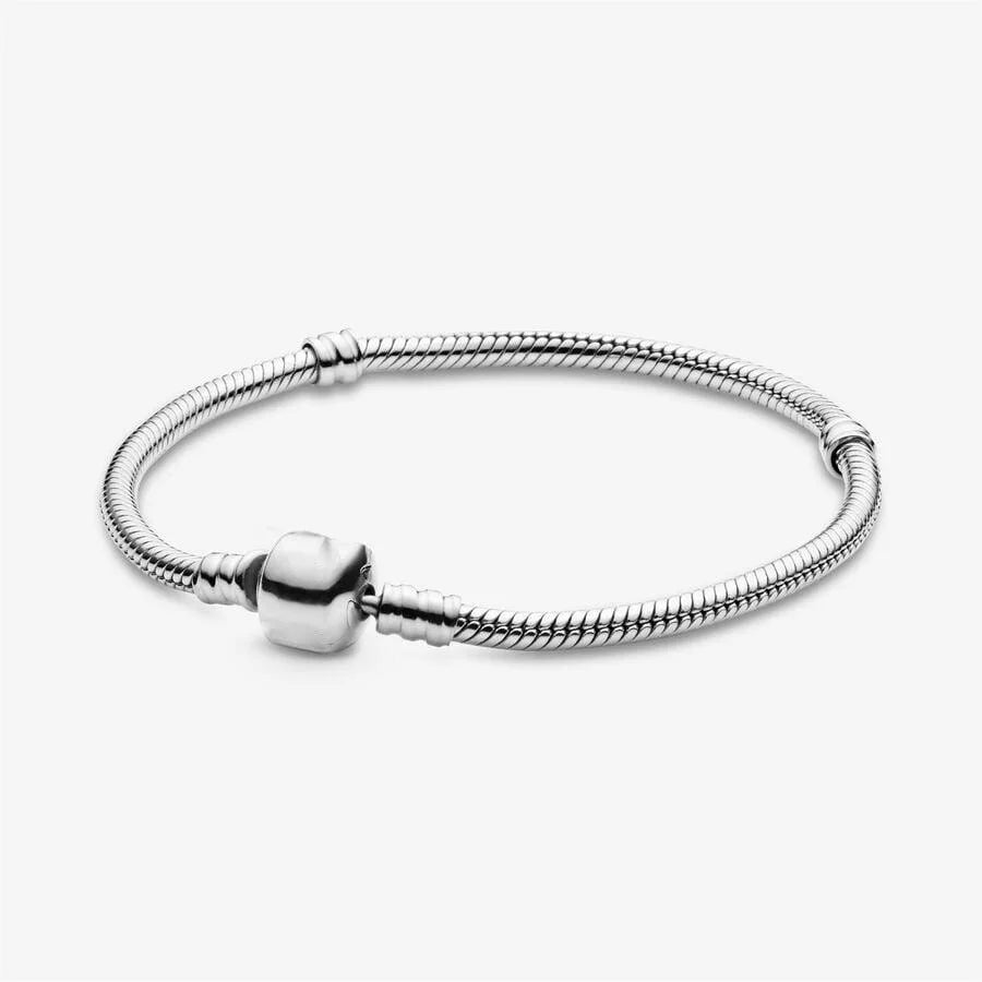 Bracelet 925 Sterling Silver Heart Simplicity Fashion Fit Pandora Charms Beads