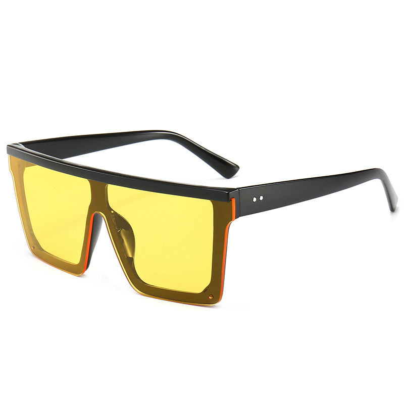 Square Oversized Big Flat Top High Quality Sunglasses UV Protection