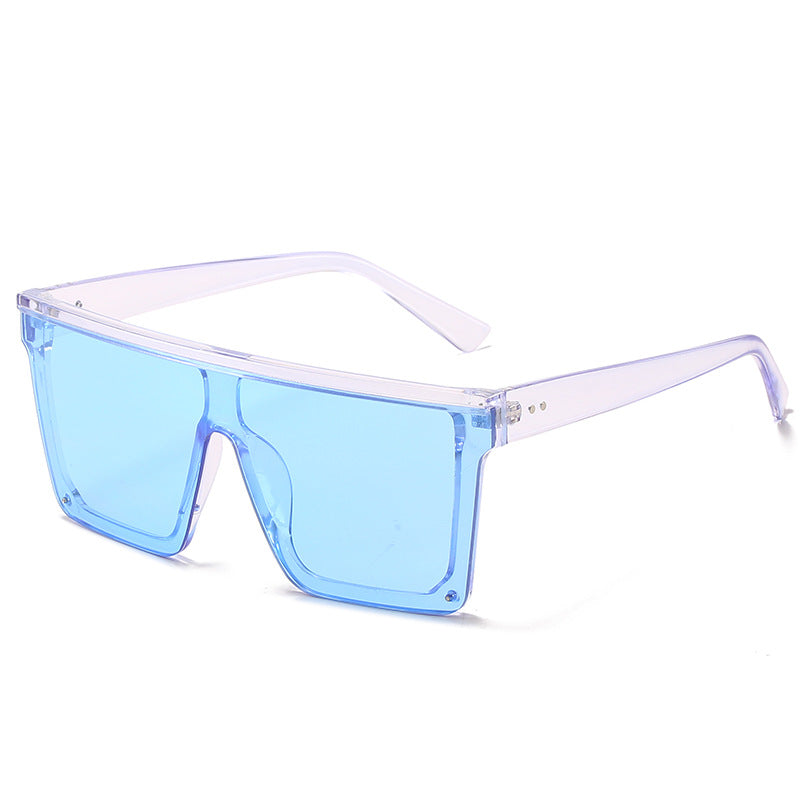 Square Oversized Big Flat Top High Quality Sunglasses UV Protection