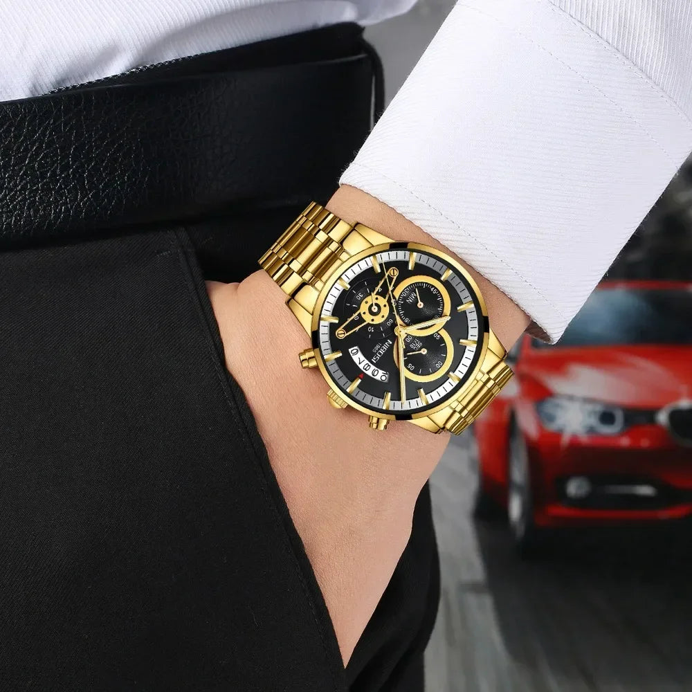 Luxury Top Brand Gold Watch Waterproof