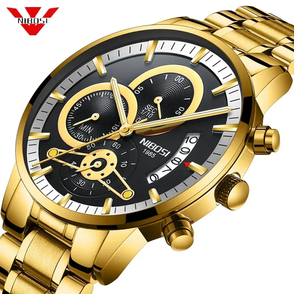 Luxury Top Brand Gold Watch Waterproof