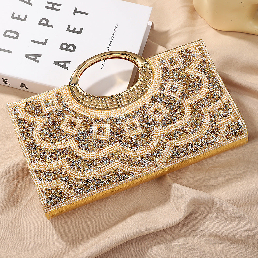 Polyester Geometric Square Evening Bags