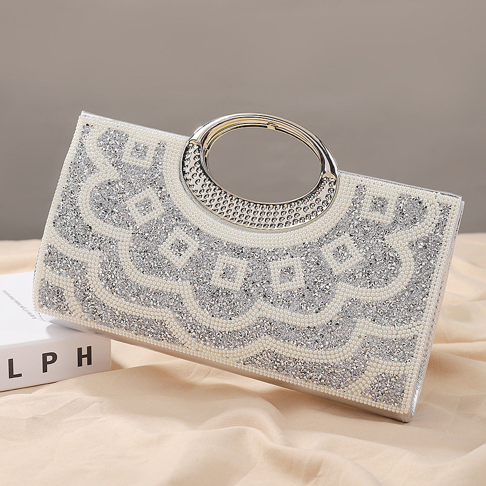 Polyester Geometric Square Evening Bags