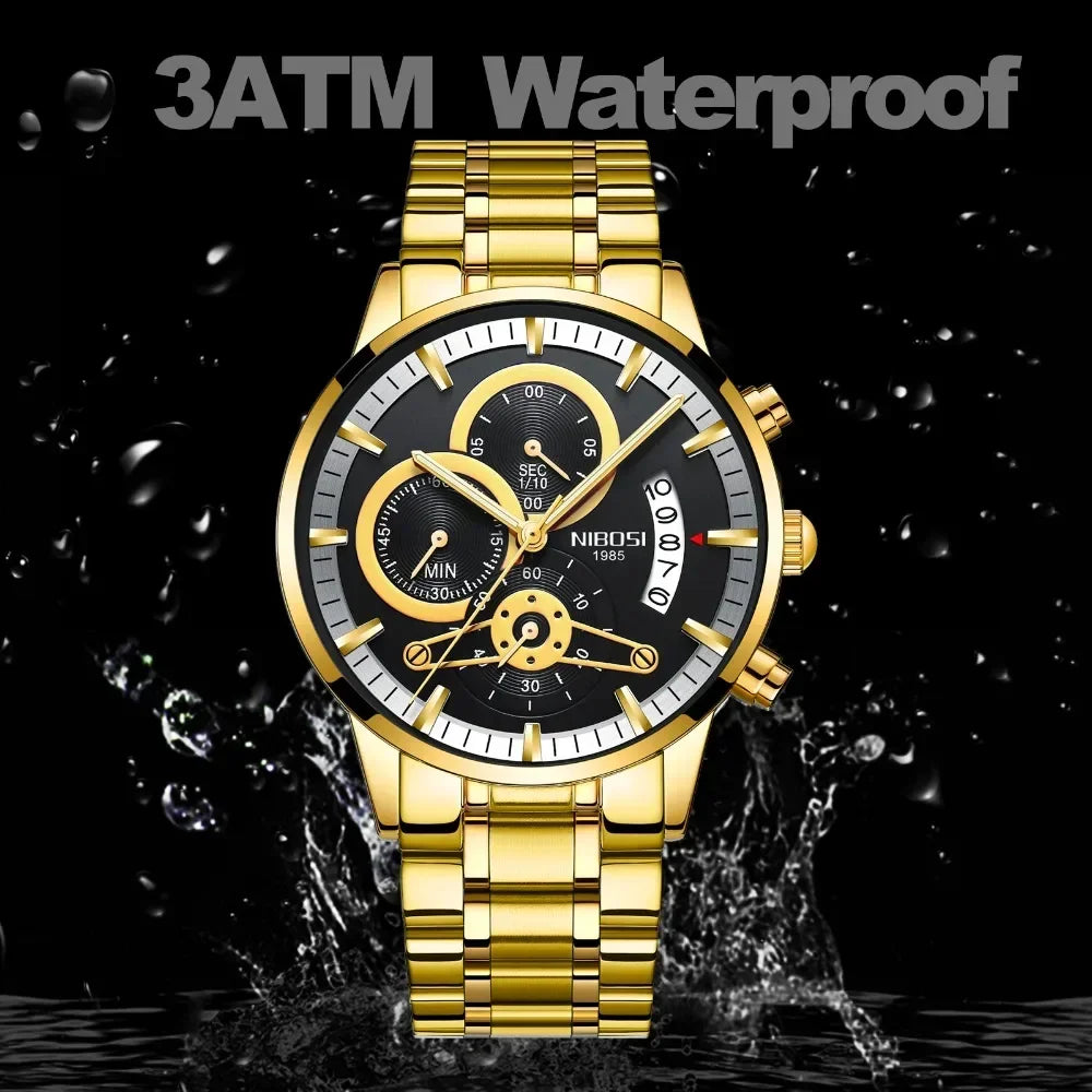 Luxury Top Brand Gold Watch Waterproof