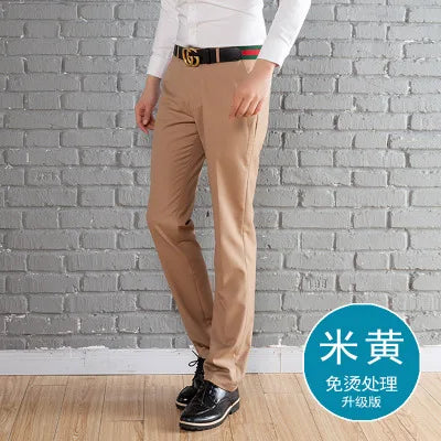 Men's Clothing Male Western-Style Trousers Slim Western-Style Trousers