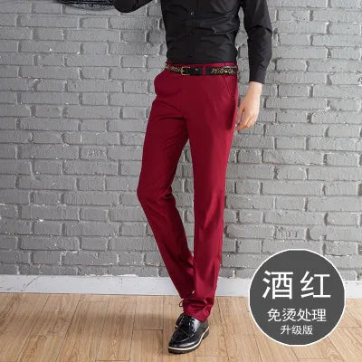 Men's Clothing Male Western-Style Trousers Slim Western-Style Trousers