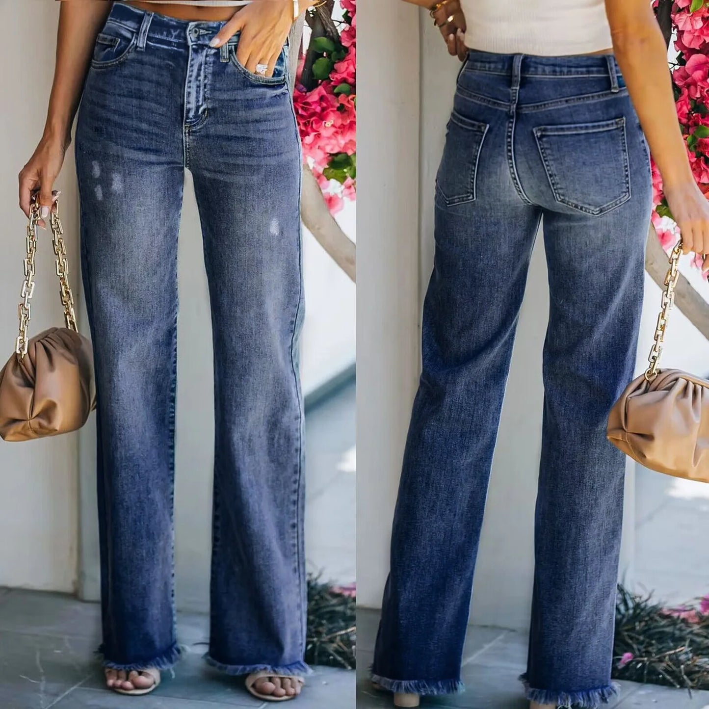 2024  Vintage Straight Pants High Waisted Baggy Jeans