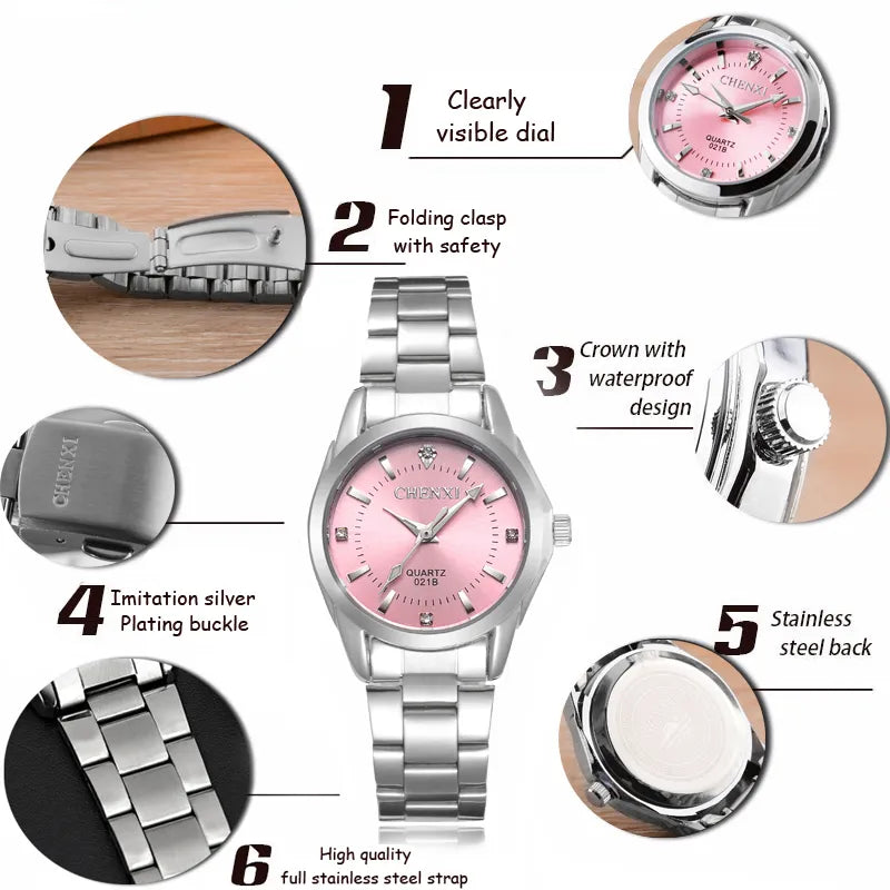 Quartz Watch Women's Wrist Watches Female Dress Clock Xfcs Relogio Feminino