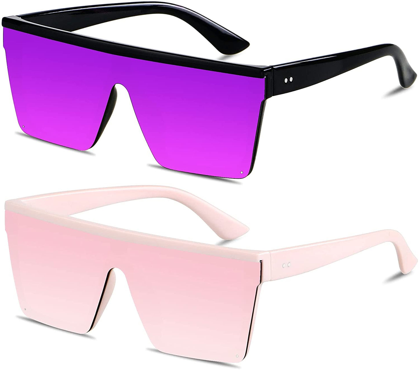 Square Oversized Big Flat Top High Quality Sunglasses UV Protection