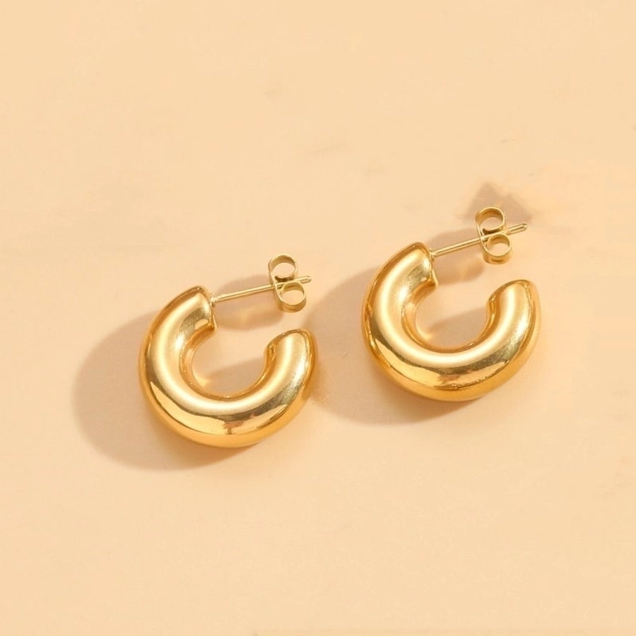 1 Pair Classic Style Streetwear Geometric Plating 304 Stainless Steel Earrings