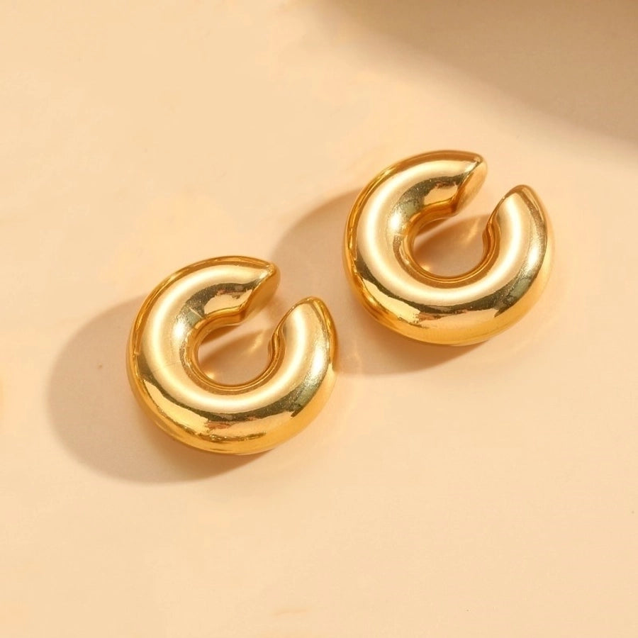 1 Pair Classic Style Streetwear Geometric Plating 304 Stainless Steel Earrings