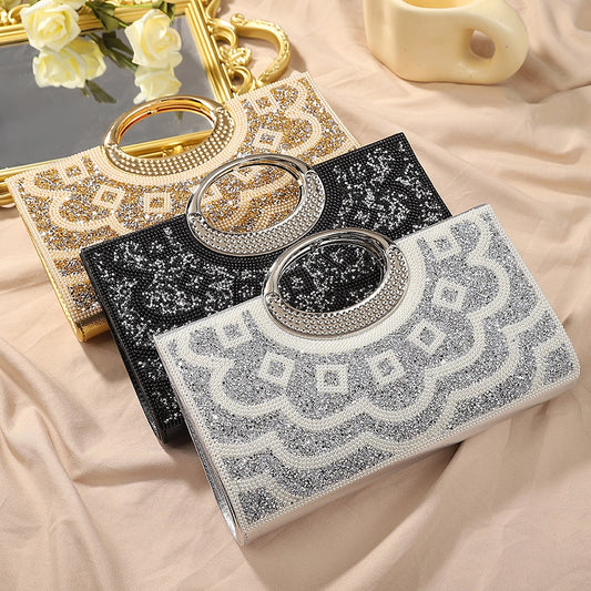 Polyester Geometric Square Evening Bags