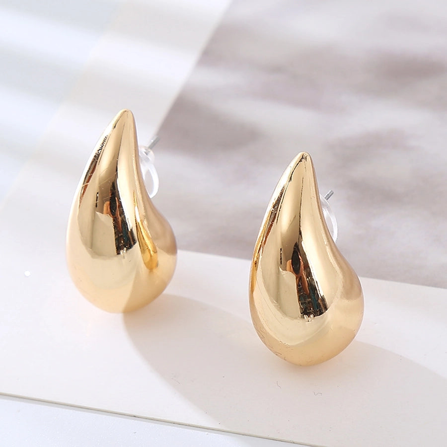 1 Pair Vacation Solid Color Plating 304 Stainless Steel 14K Gold Plated Ear Studs