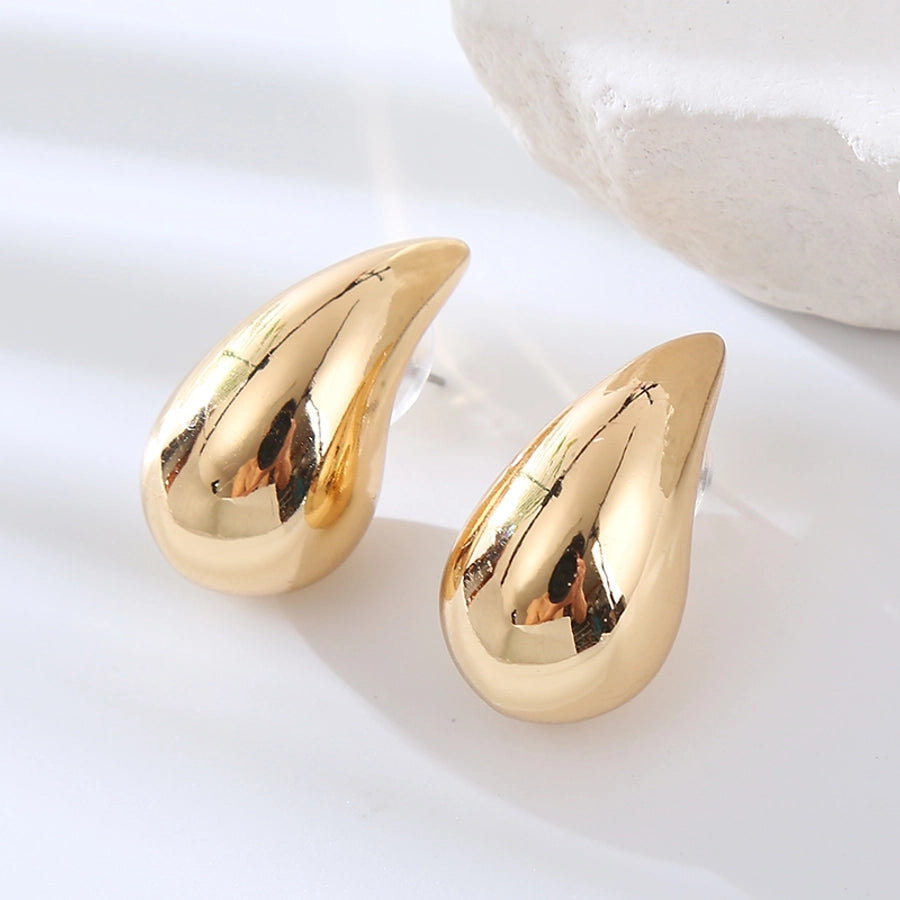 1 Pair Vacation Solid Color Plating 304 Stainless Steel 14K Gold Plated Ear Studs