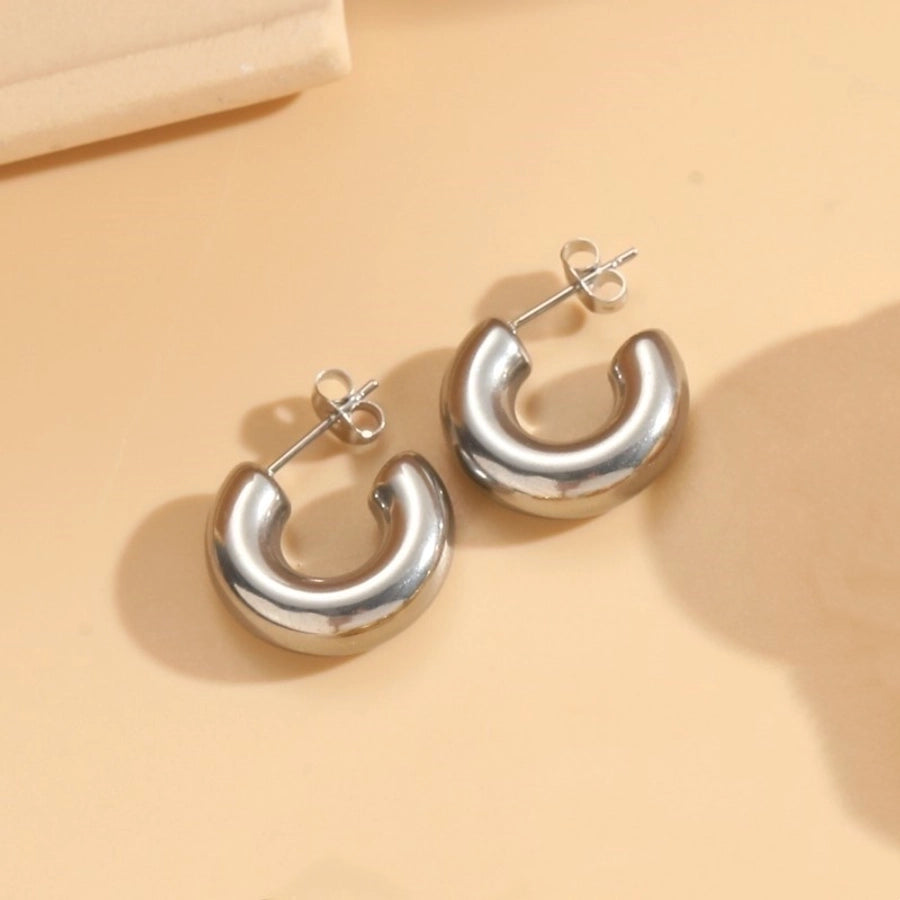 1 Pair Classic Style Streetwear Geometric Plating 304 Stainless Steel Earrings